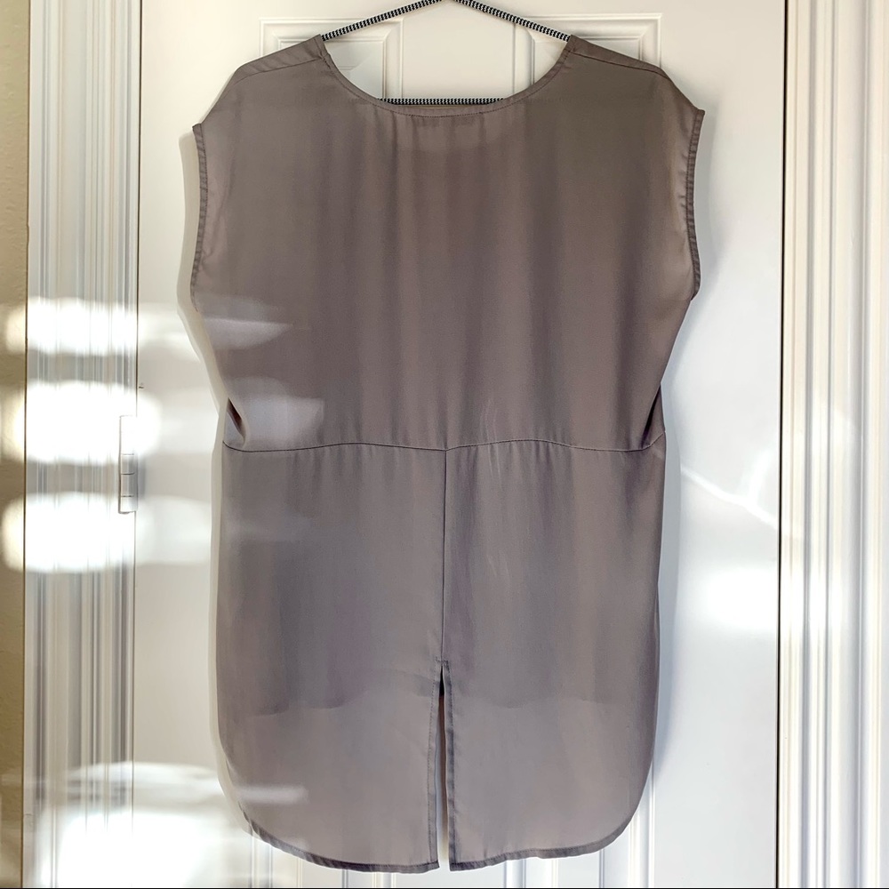 ❌DONATED❌ DANIEL RAINN (NORDSTROM) Slate Gray Sleeveless High-Low Blouse - Picture 6 of 10